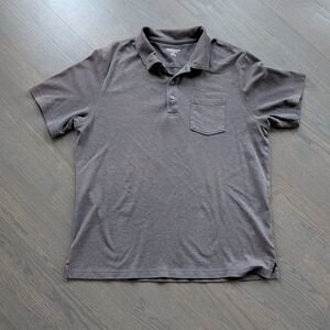 Amazon Essentials Men's Gray Polo Shirt, Large